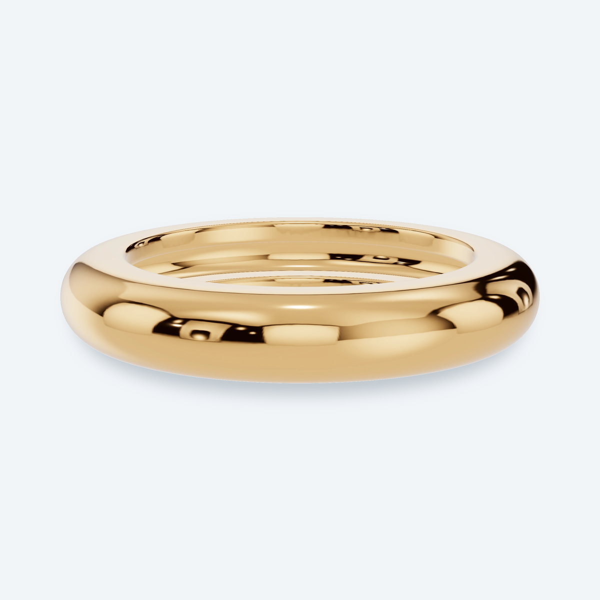 14K Gold Tube Ring