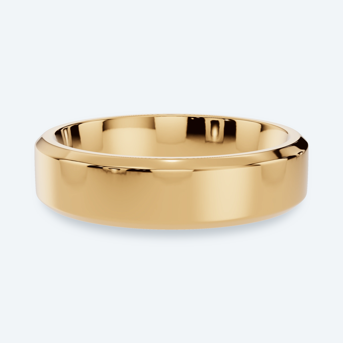 5.5mm Beveled Edge Men's Wedding Band