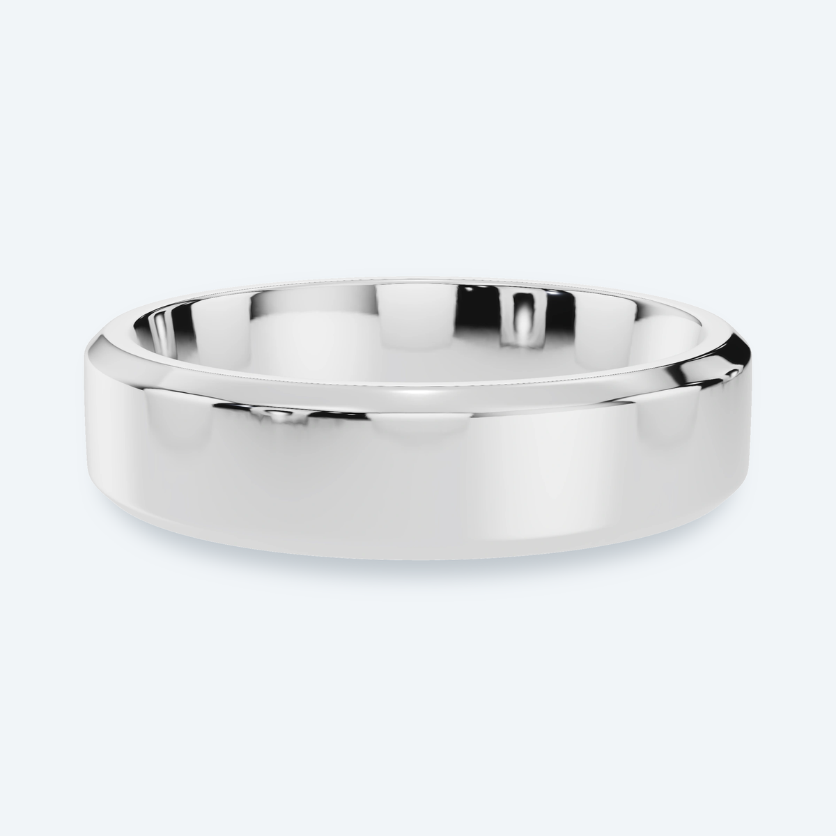 5.5mm Beveled Edge Men's Wedding Band