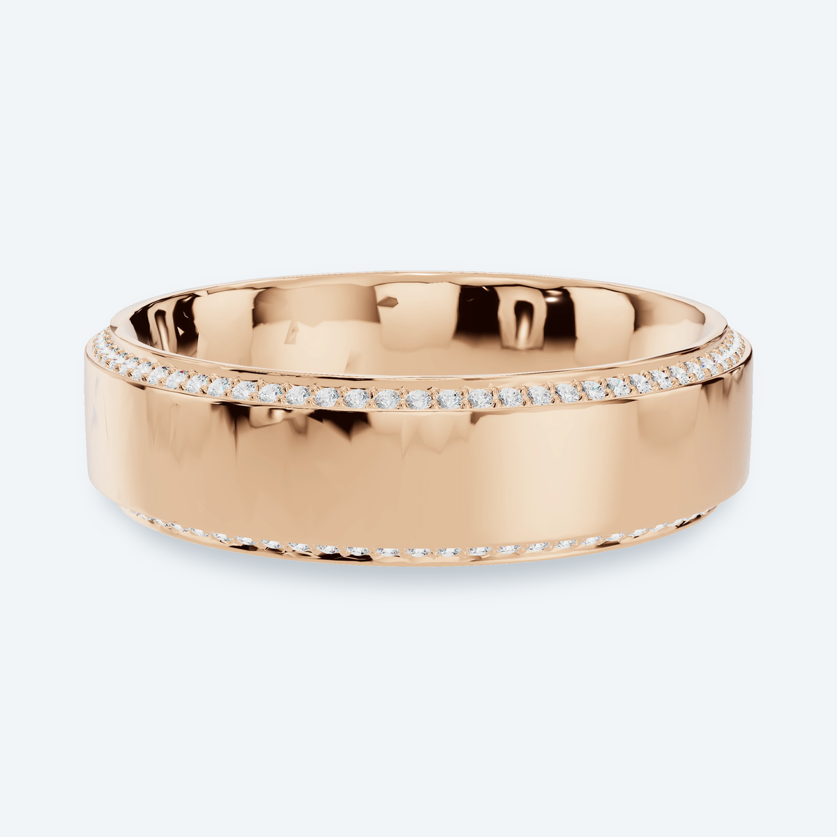 6mm Micro-Pavé Lab Diamond Men's Eternity Band