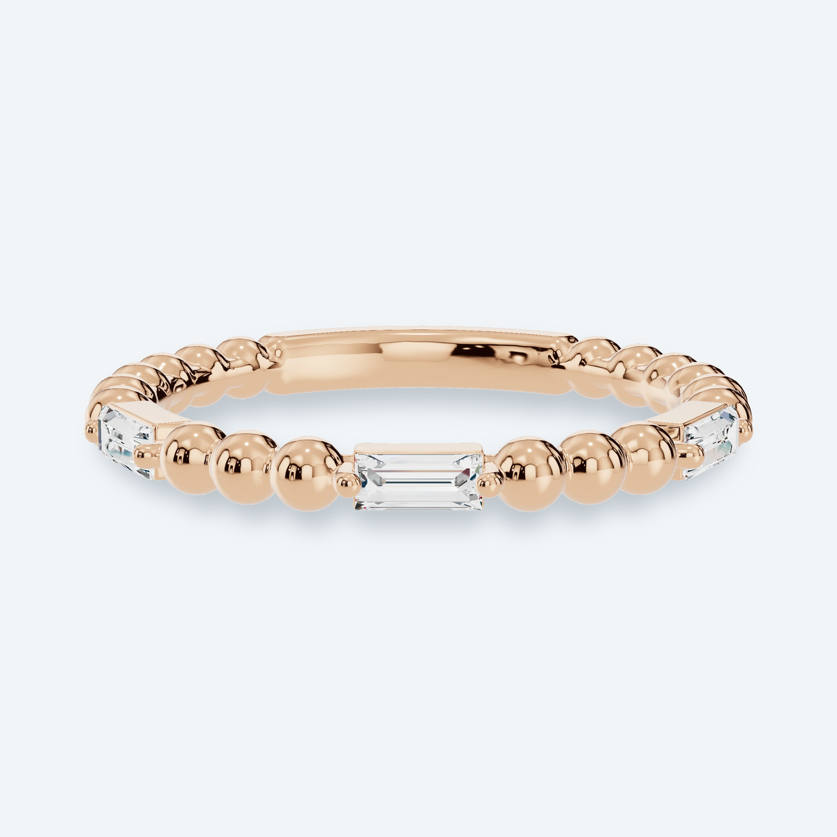 Baguette Lab Diamond Bubble Ring