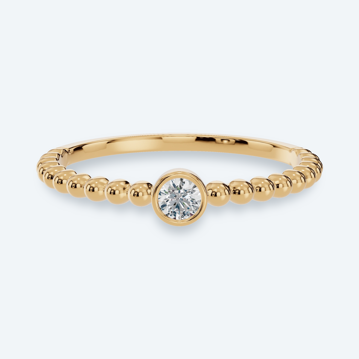 Bezel Lab Diamond Bubble Ring