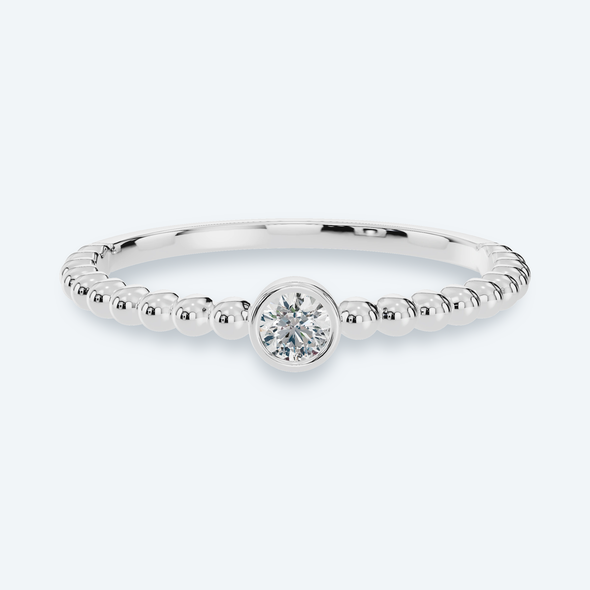 Bezel Lab Diamond Bubble Ring