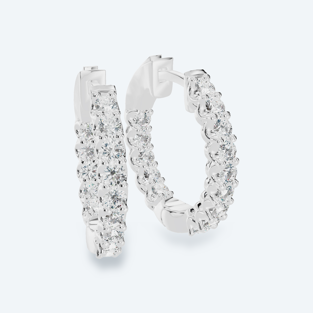 Inside-Out Lab Diamond Hoops