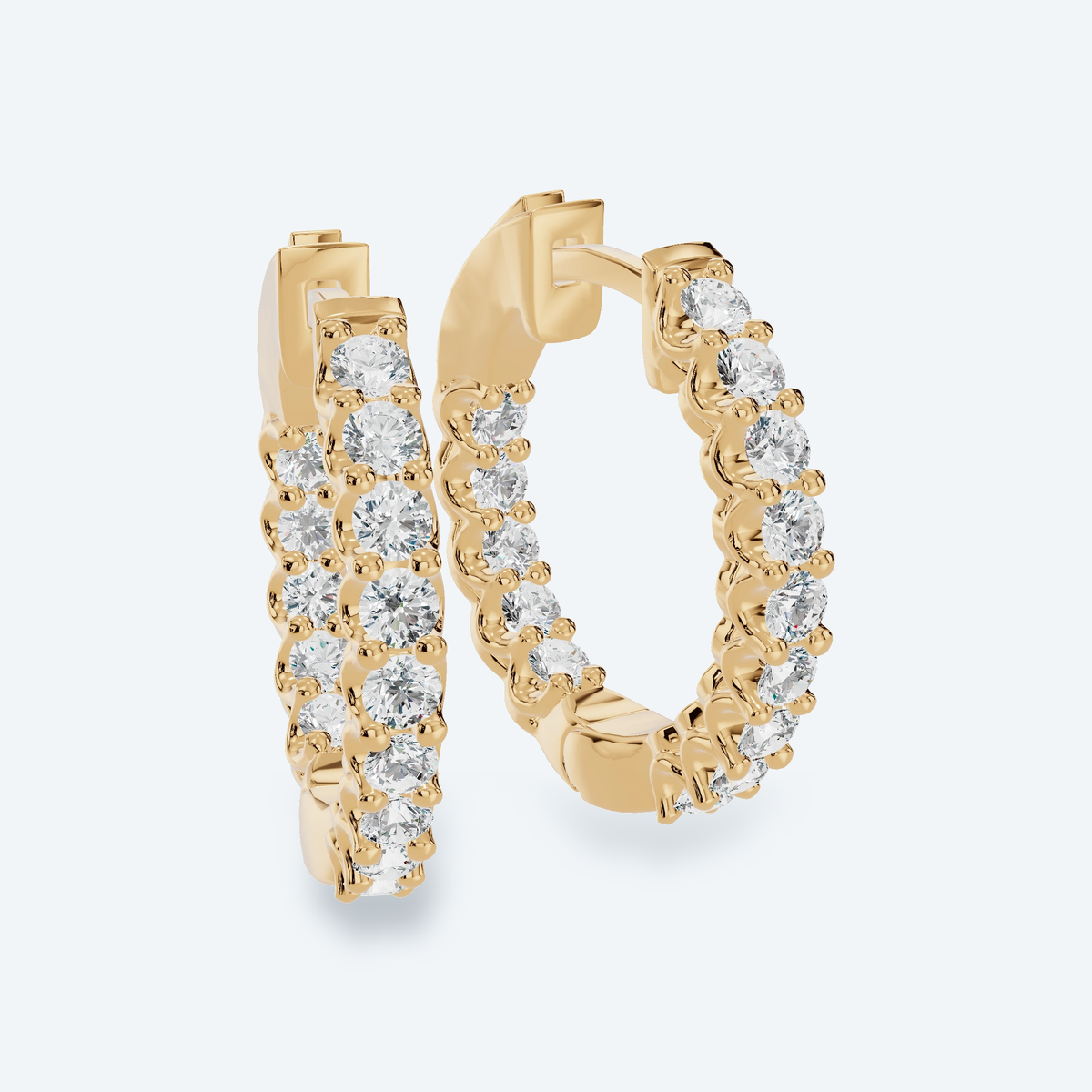 Inside-Out Lab Diamond Hoops