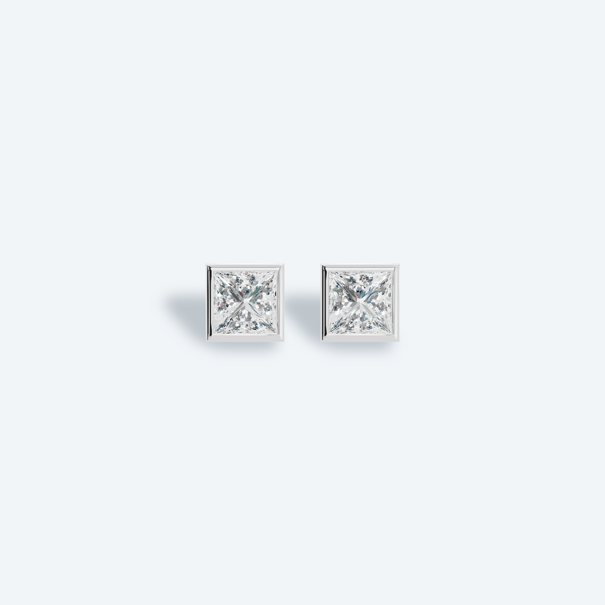 Princess Bezel Lab Diamond Studs