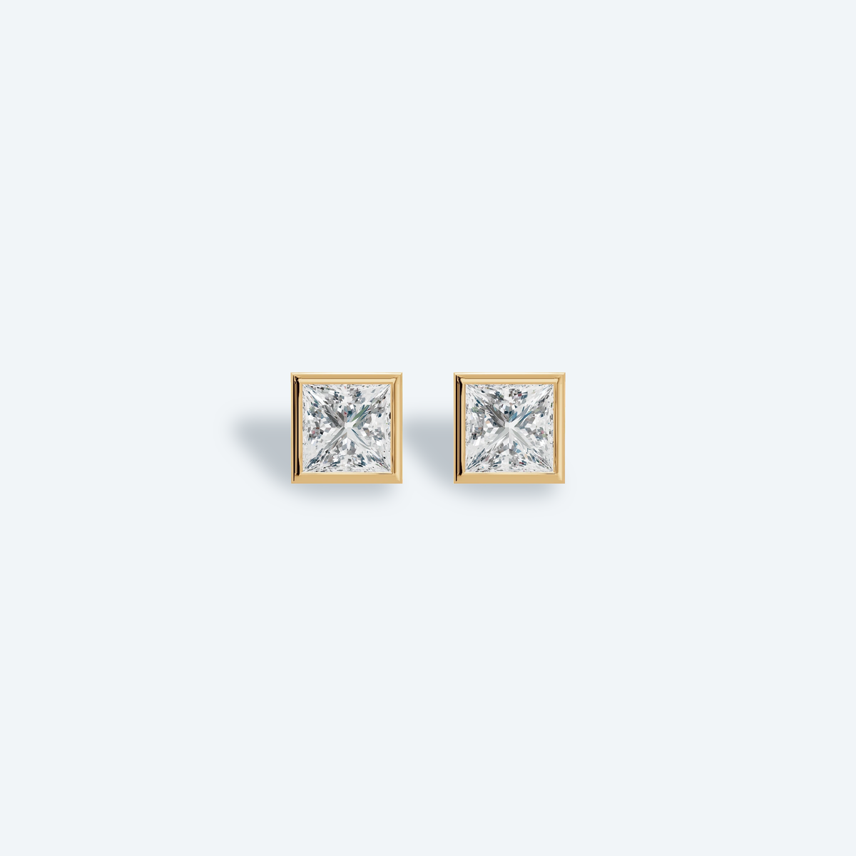 Princess Bezel Lab Diamond Studs
