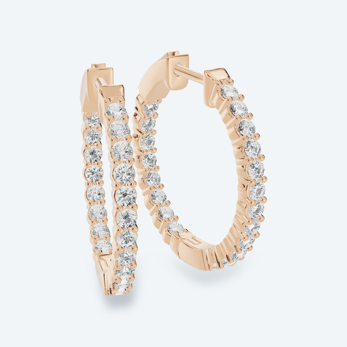 Micro-Pavé Inside-Out Lab Diamond Hoops