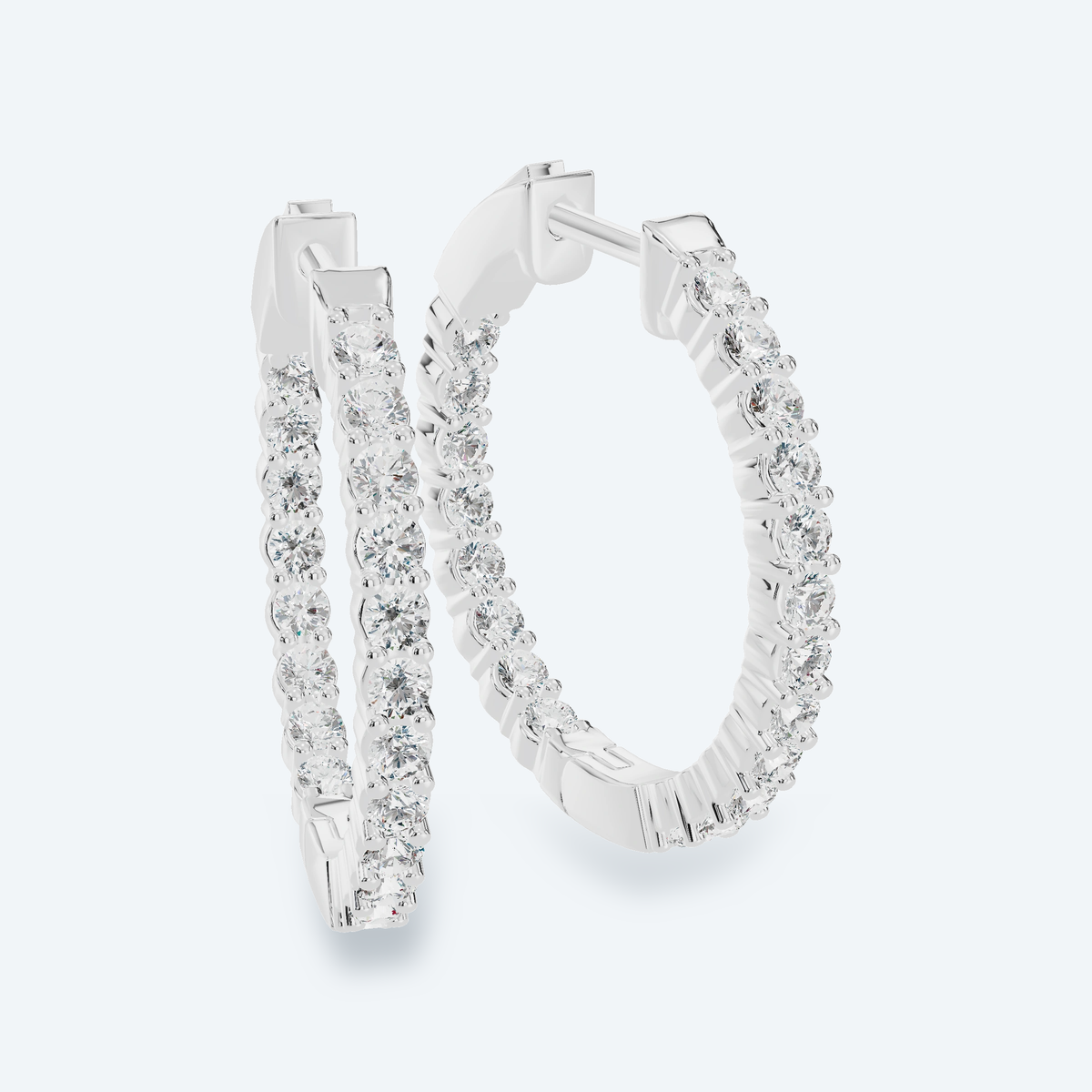 Micro-Pavé Inside-Out Lab Diamond Hoops