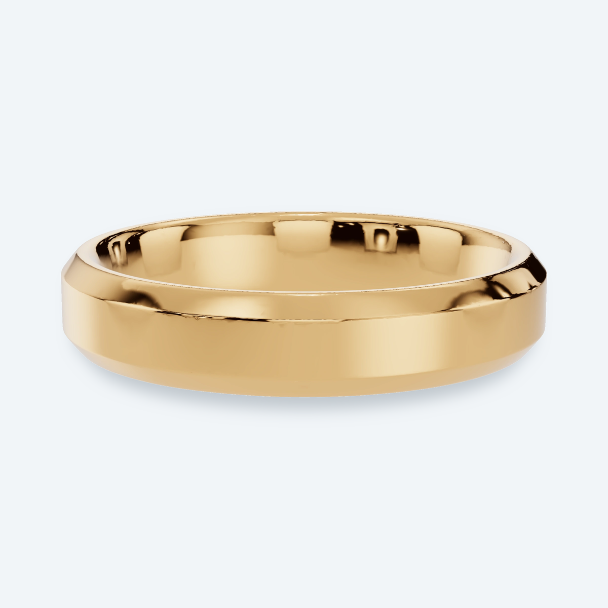 4.5mm Beveled Edge Men's Wedding Band