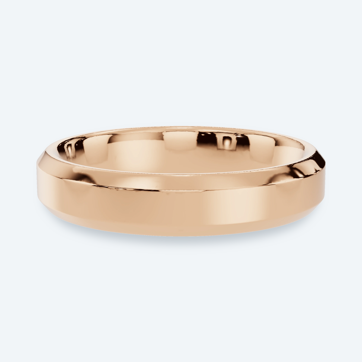 4.5mm Beveled Edge Men's Wedding Band