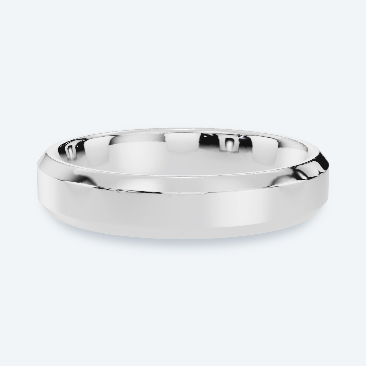4.5mm Beveled Edge Men's Wedding Band