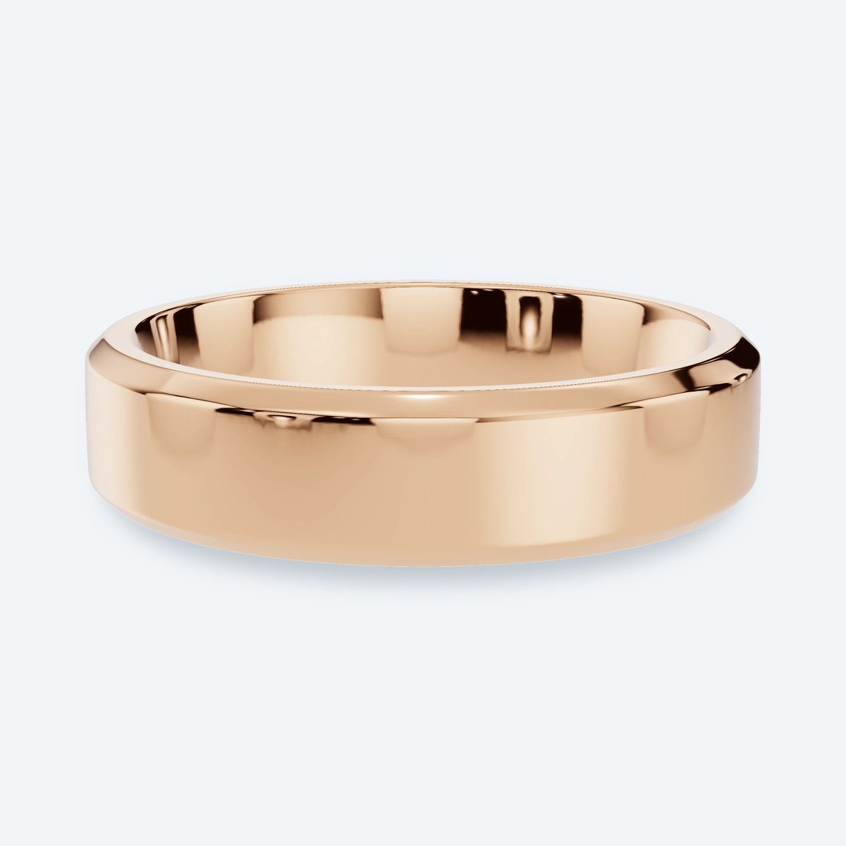 5.5mm Beveled Edge Men's Wedding Band
