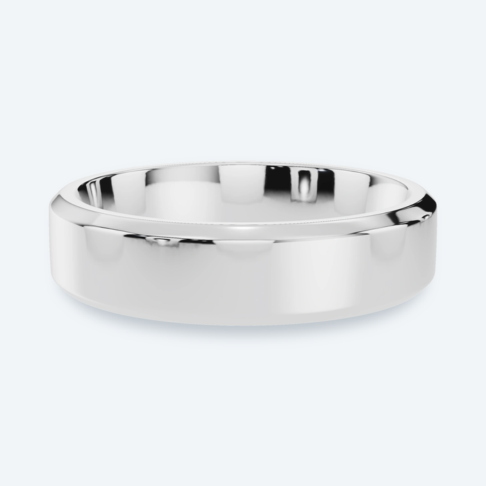 5.5mm Beveled Edge Men's Wedding Band
