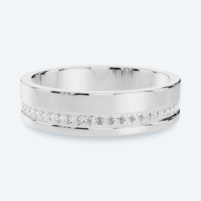 5.5mm Pavé Lab Diamond Men's Eternity Band
