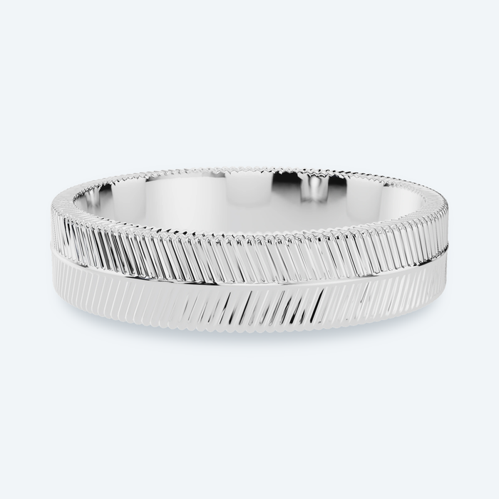5mm Herringbone Men's Wedding Band