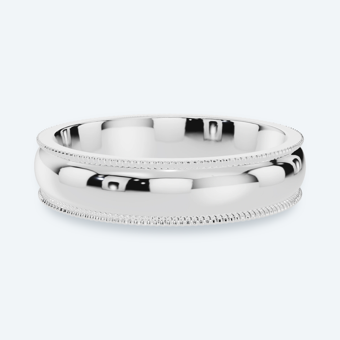 5mm Milgrain Men's Wedding Band