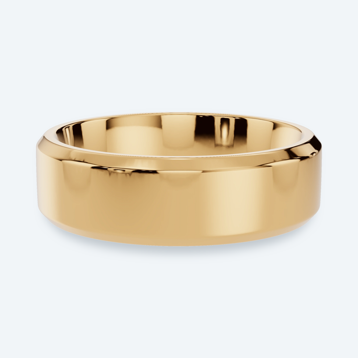6.5mm Beveled Edge Men's Wedding Band