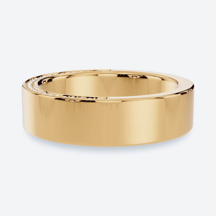 6mm Channel-Set Lab Diamond Men's Wedding Band