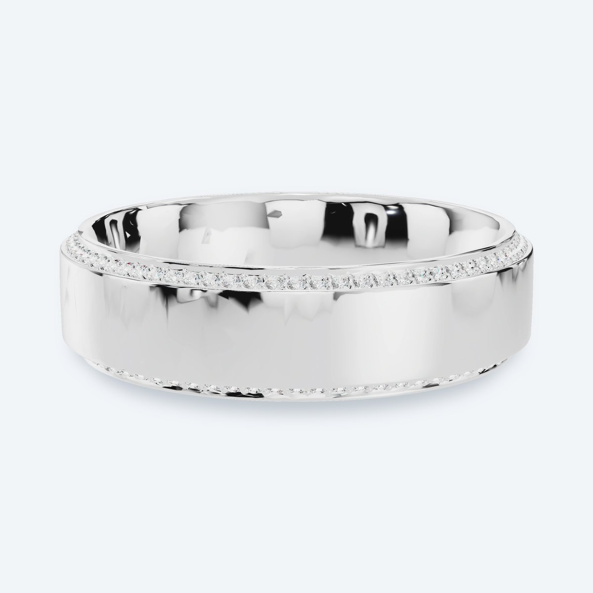 6mm Micro-Pavé Lab Diamond Men's Eternity Band