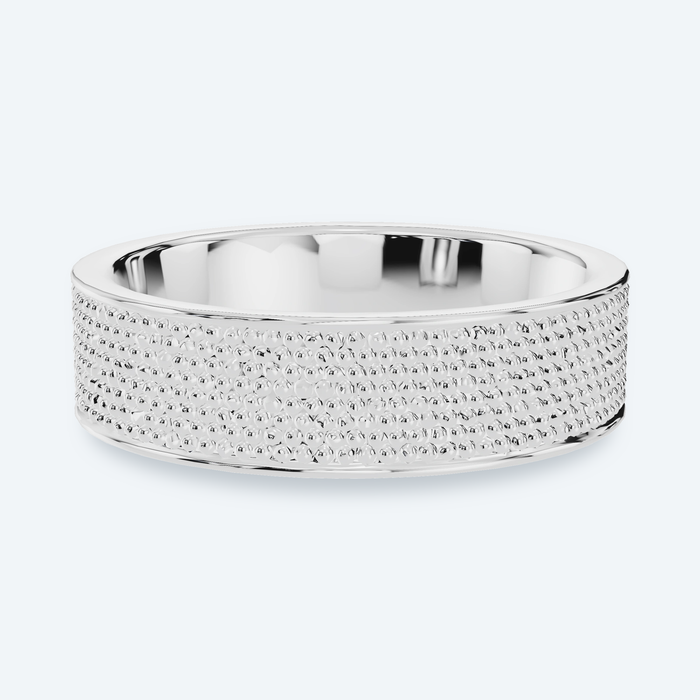 6mm Textured Men's Wedding Band