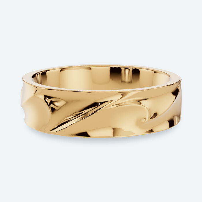 6mm Wave Men's Wedding Band