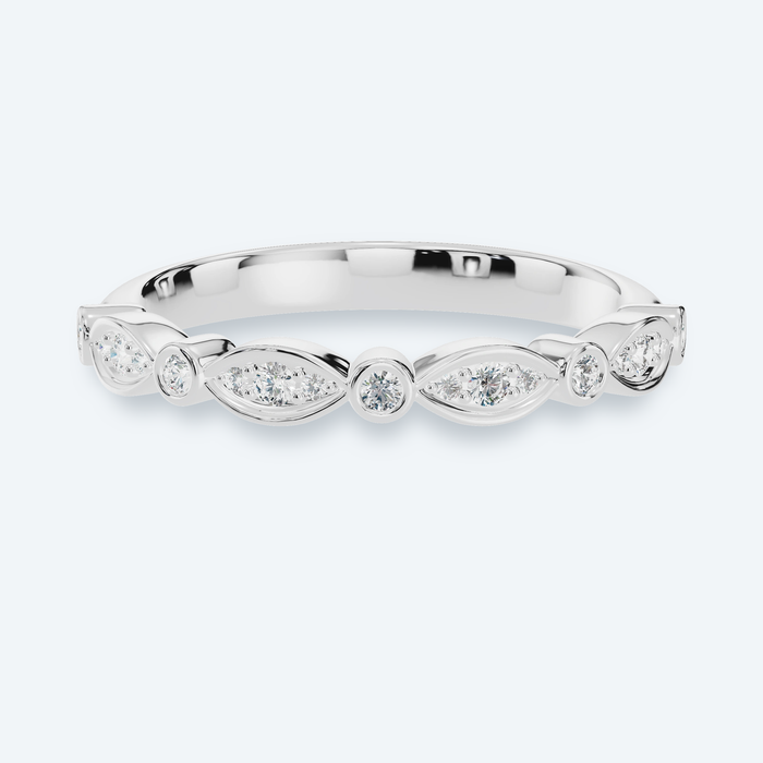 Bezel-Set Lab Diamond Wedding Band
