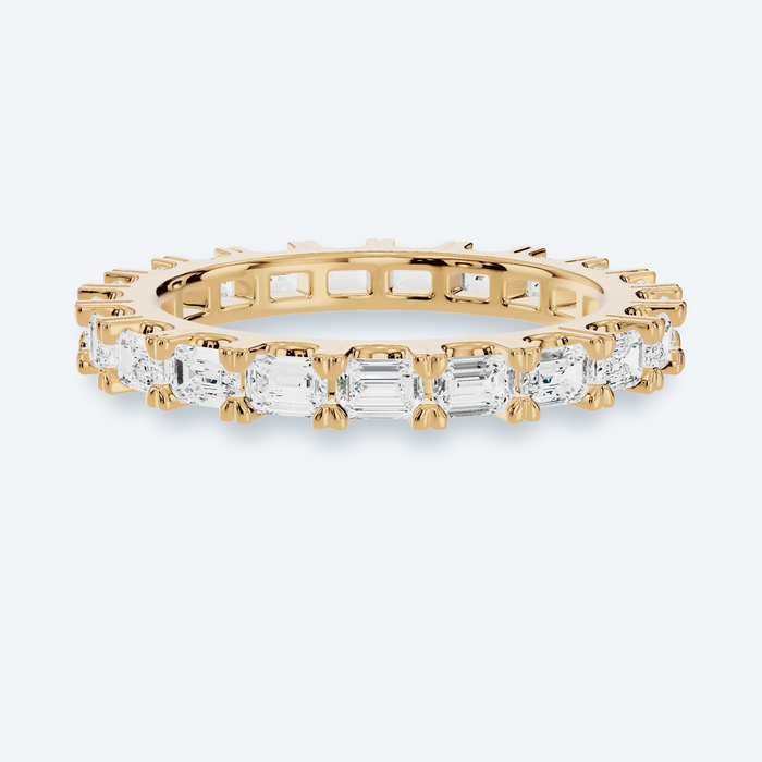 Emerald East-West Lab Diamond Eternity Band