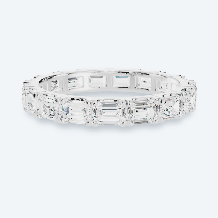 Emerald East-West Lab Diamond Eternity Band