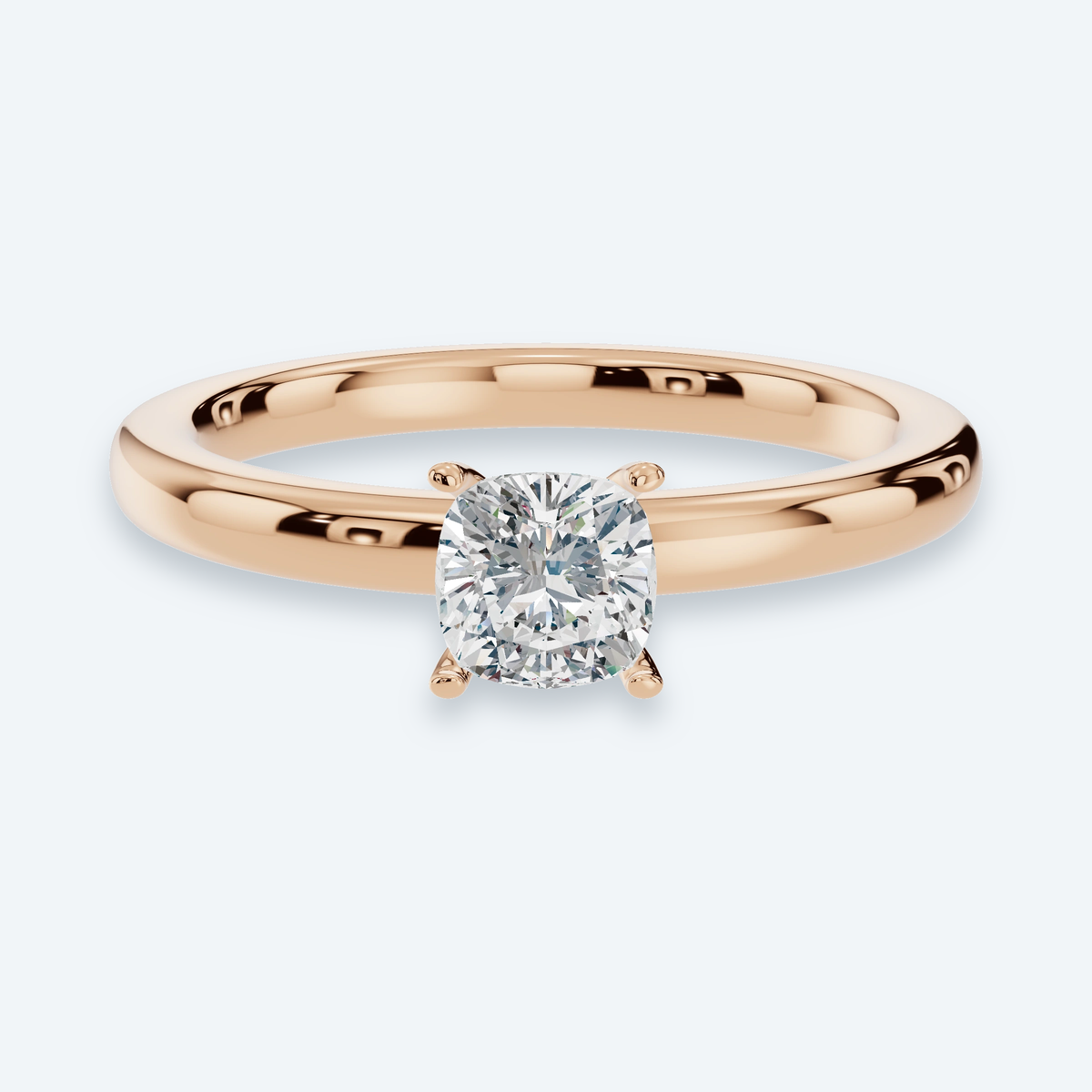 Cushion Lab Diamond Solitaire Engagement Ring