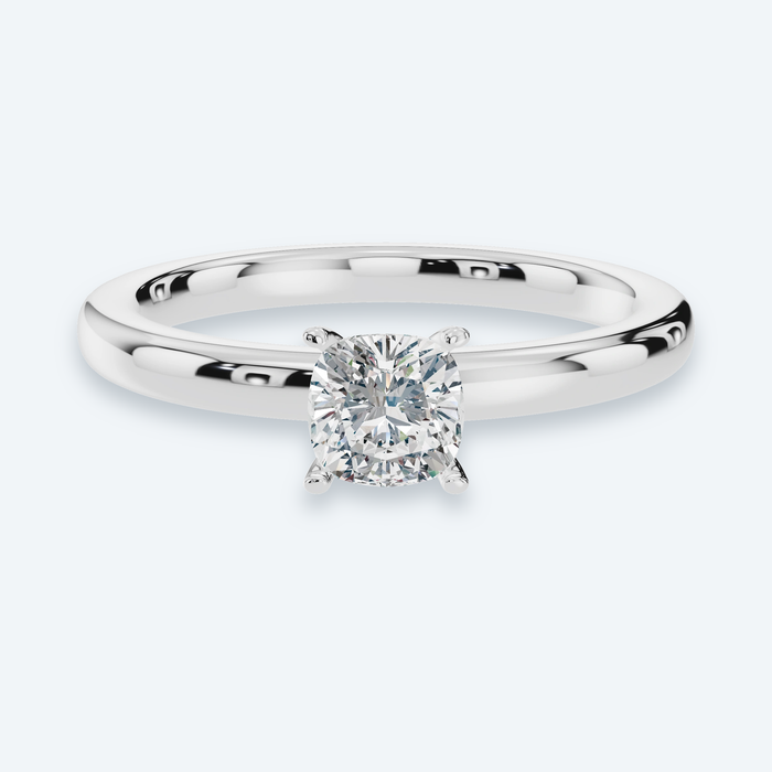 Cushion Lab Diamond Solitaire Engagement Ring