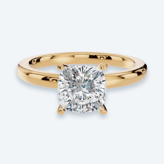 Cushion Lab Diamond Solitaire Engagement Ring