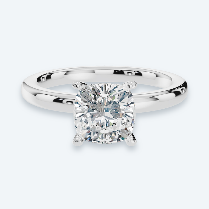 Cushion Lab Diamond Solitaire Engagement Ring