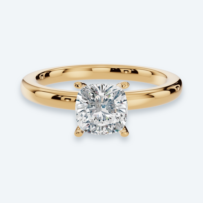 Cushion Lab Diamond Solitaire Engagement Ring