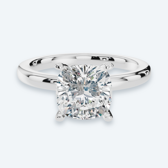 Cushion Lab Diamond Solitaire Engagement Ring