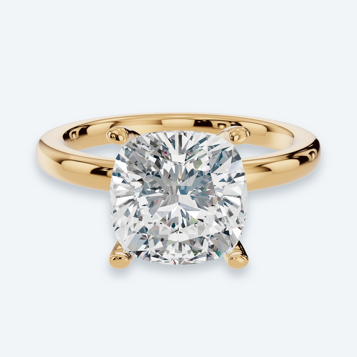 Cushion Lab Diamond Solitaire Engagement Ring