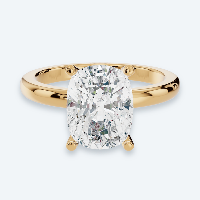 Elongated Cushion Lab Diamond Solitaire Engagement Ring