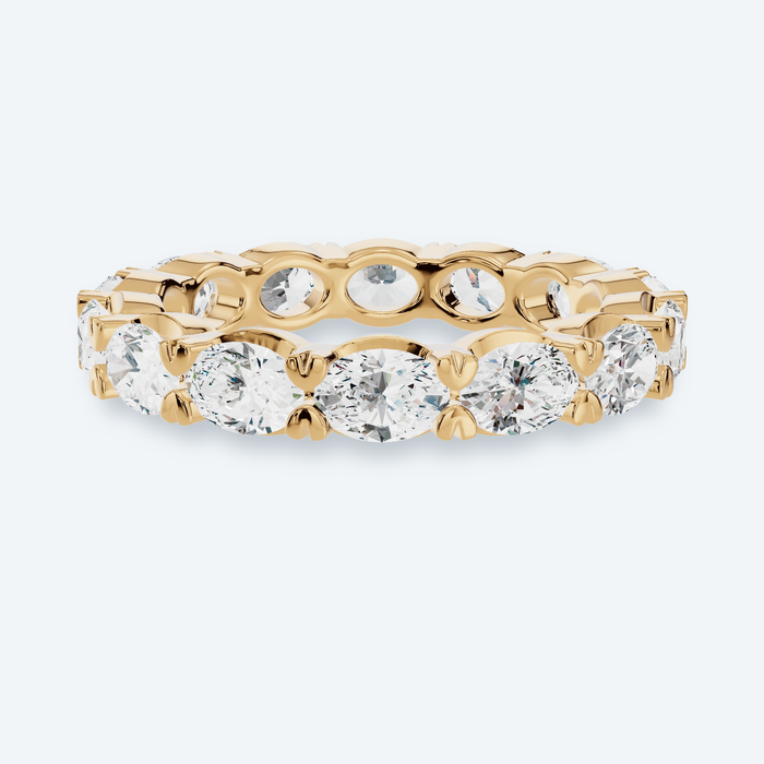 Oval East-West Lab Diamond Eternity Band