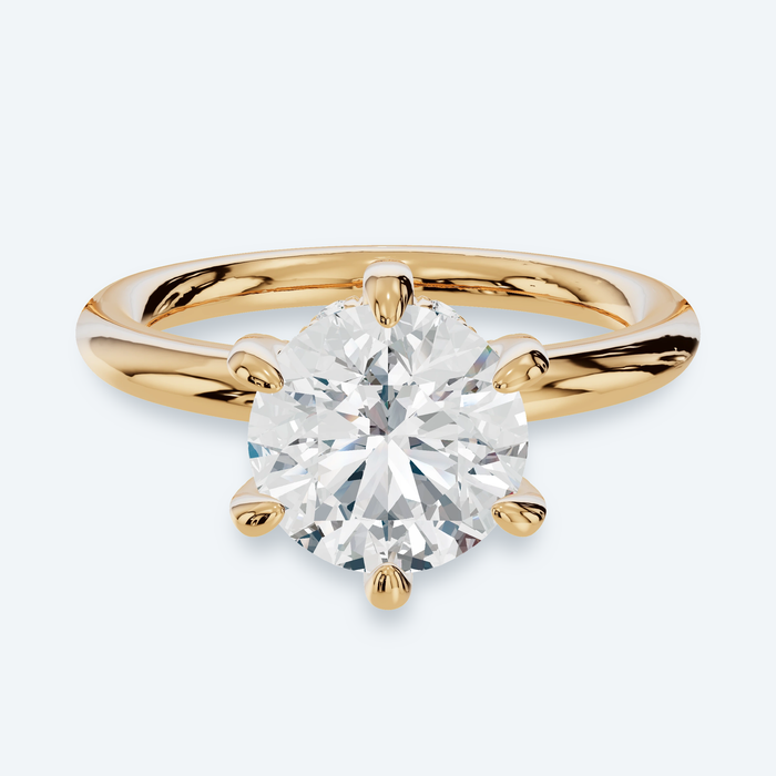 Round Brilliant Lab Diamond Hidden Halo Engagement Ring