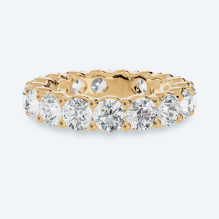 Round Shared-Prong Lab Diamond Eternity Band