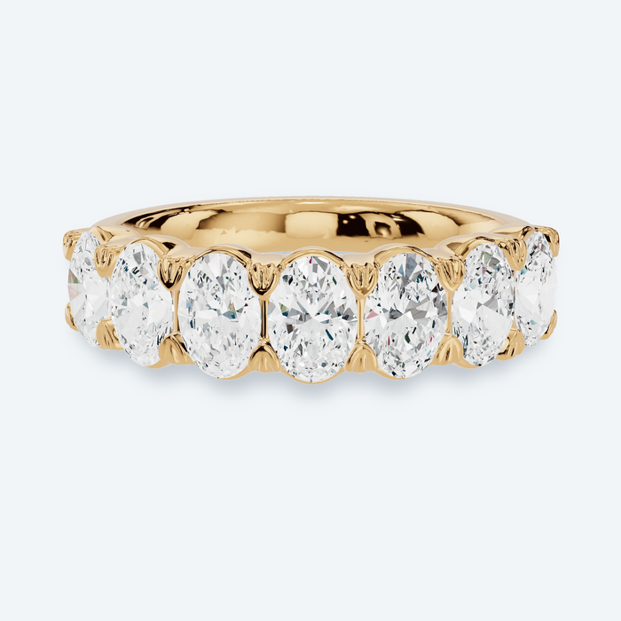 Seven-Stone Oval Lab Diamond Anniversary Band