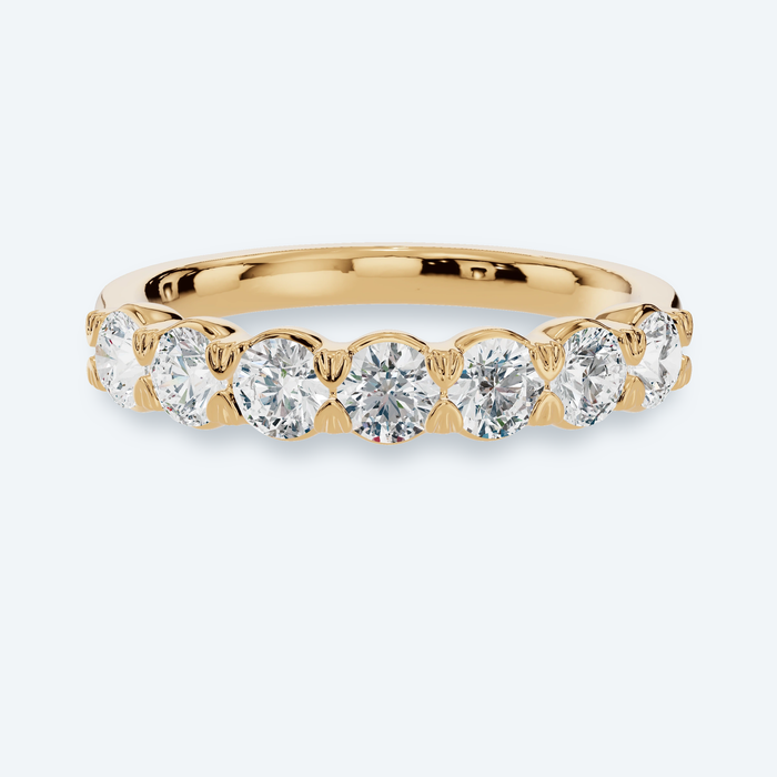Seven-Stone Round Lab Diamond Anniversary Band
