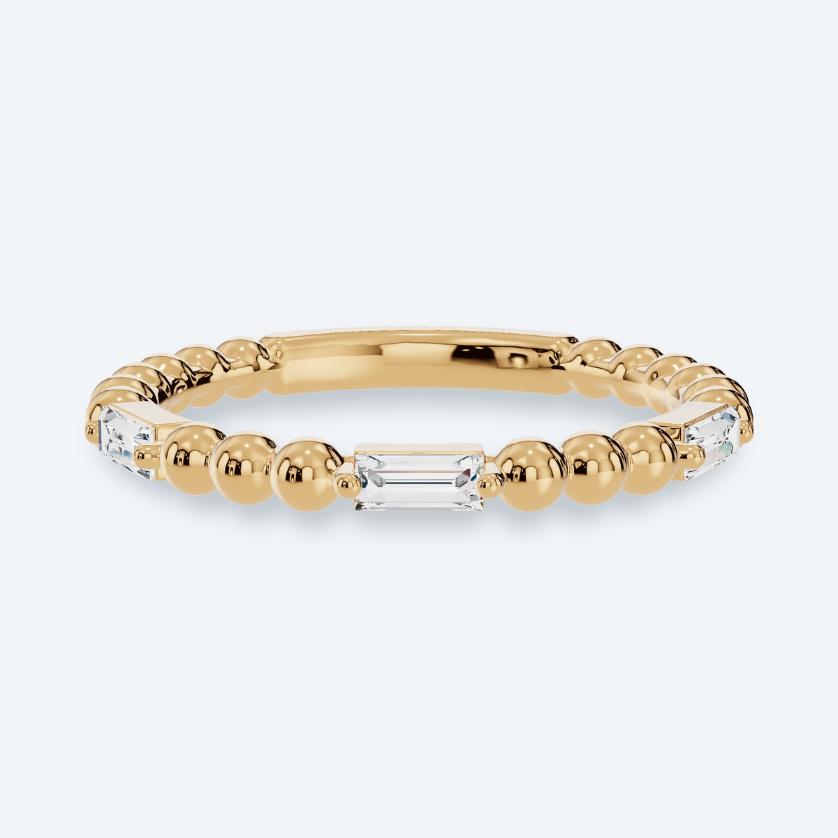 Baguette Lab Diamond Bubble Ring