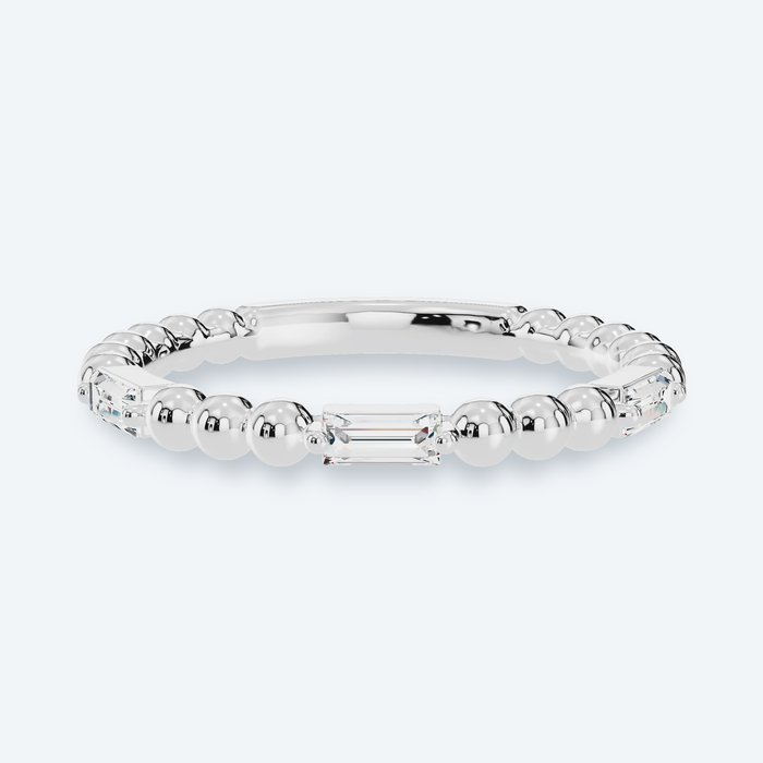 Baguette Lab Diamond Bubble Ring