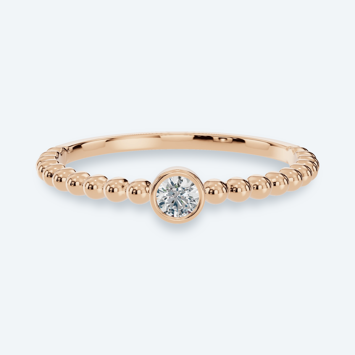 Bezel Lab Diamond Bubble Ring