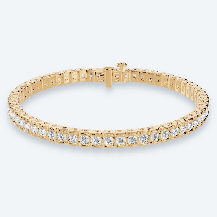 Channel-Set Lab Diamond Tennis Bracelet