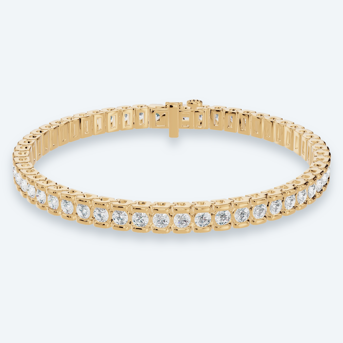 Channel-Set Lab Diamond Tennis Bracelet