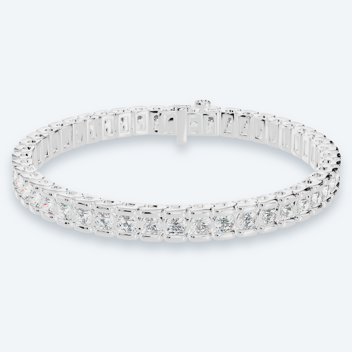 Channel-Set Lab Diamond Tennis Bracelet