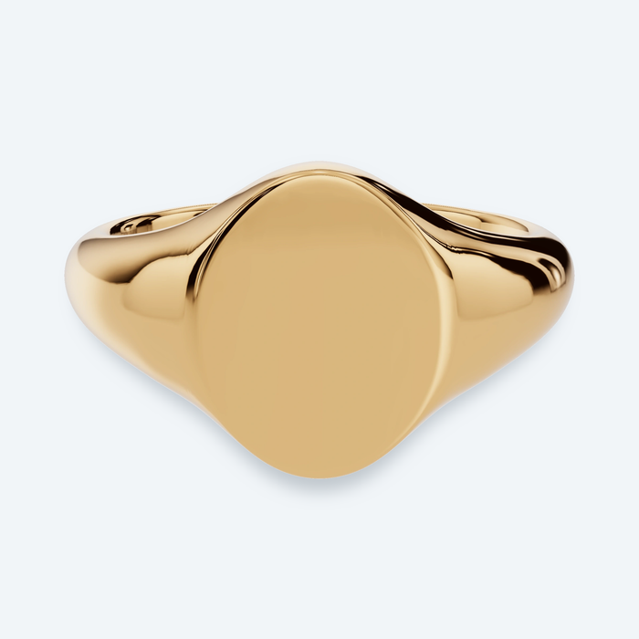 Classic Men's Signet Wedding Ring