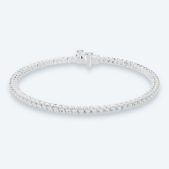 Classic Four-Prong Lab Diamond Tennis Bracelet